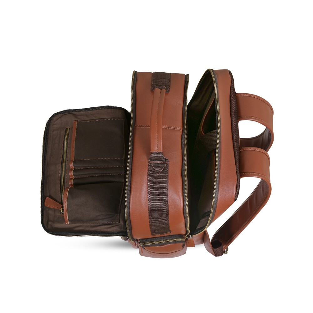 Genuine Leather Backpack for Men Vintage Travel Work Bag Retro Laptop School Bag