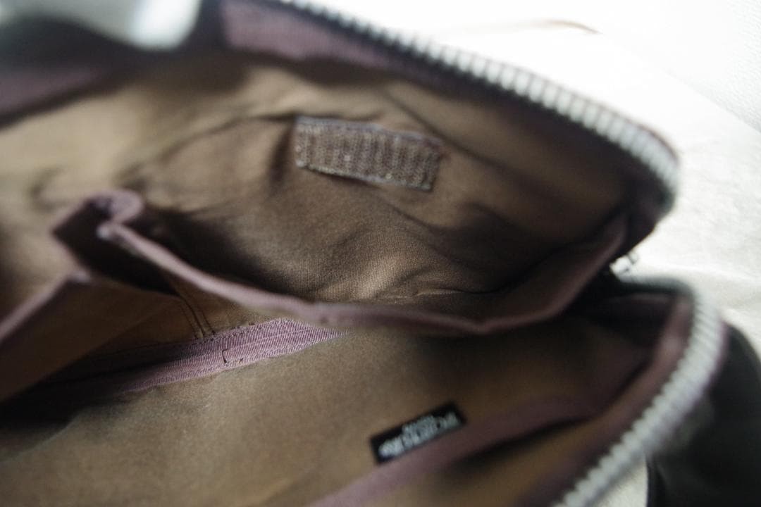 Authentic Yoshida Kaban PORTER Brown Leather Body Waist Bag 18cm x 29cm SizeYo