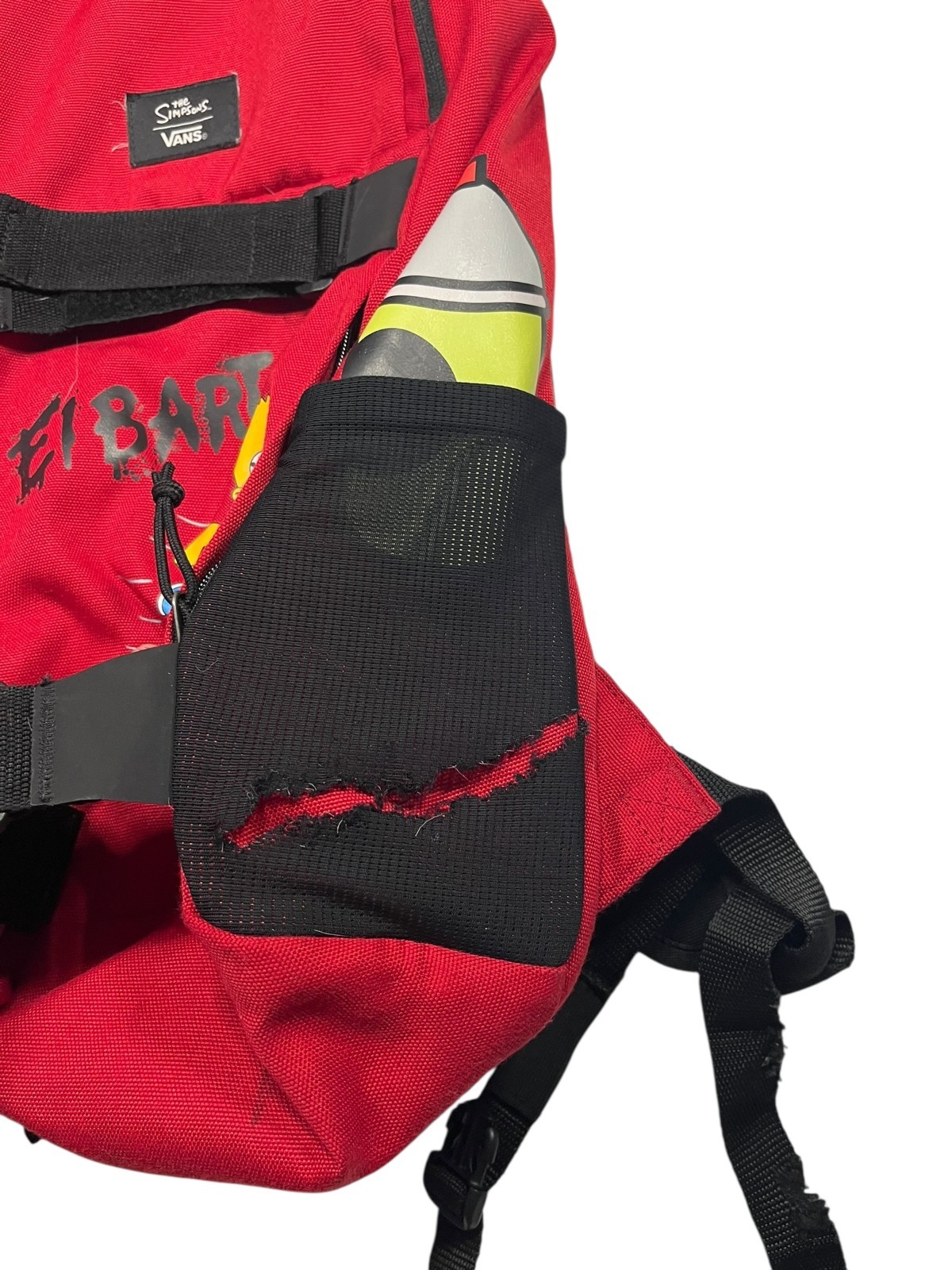 VANS OFF THE WALL Red/Black BART SIMPSON x EL BARTO BACKPACK Skateboard Gym Bag