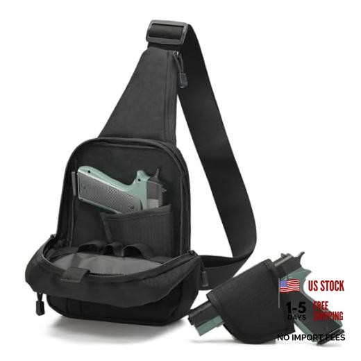 Crossbody Shoulder Bag for Men – Ccw Sling Bag – Tactical Crossbody Bag Black