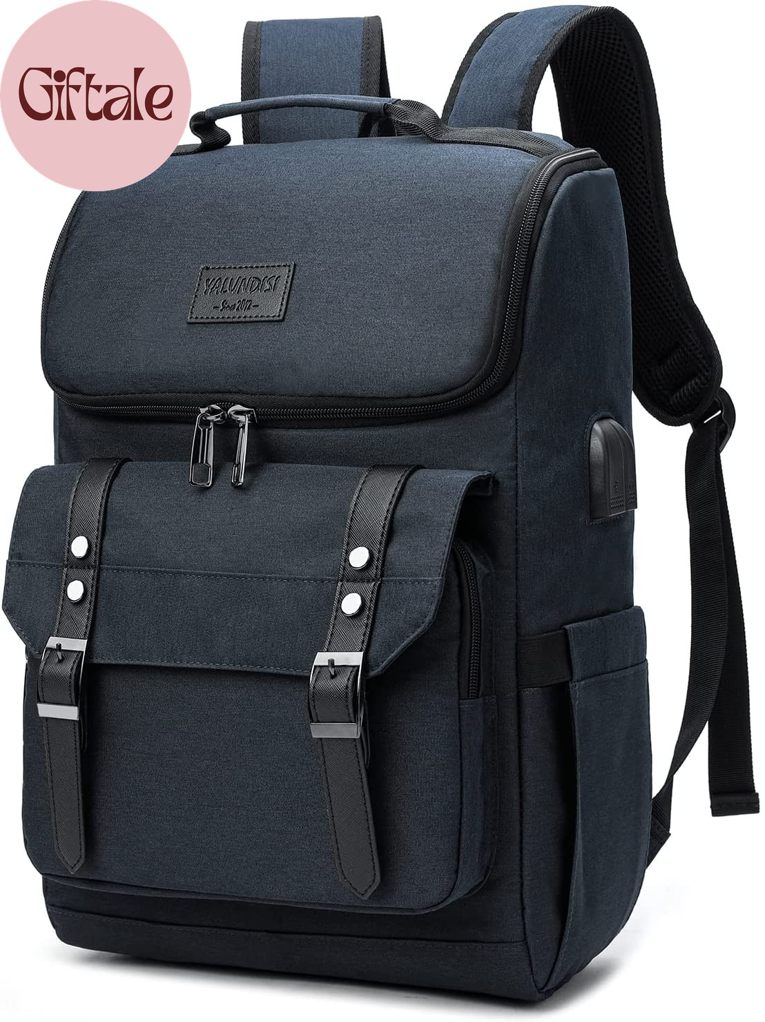 Vintage Backpack Travel Laptop Backpack with Usb Charging Port for Women & Men C