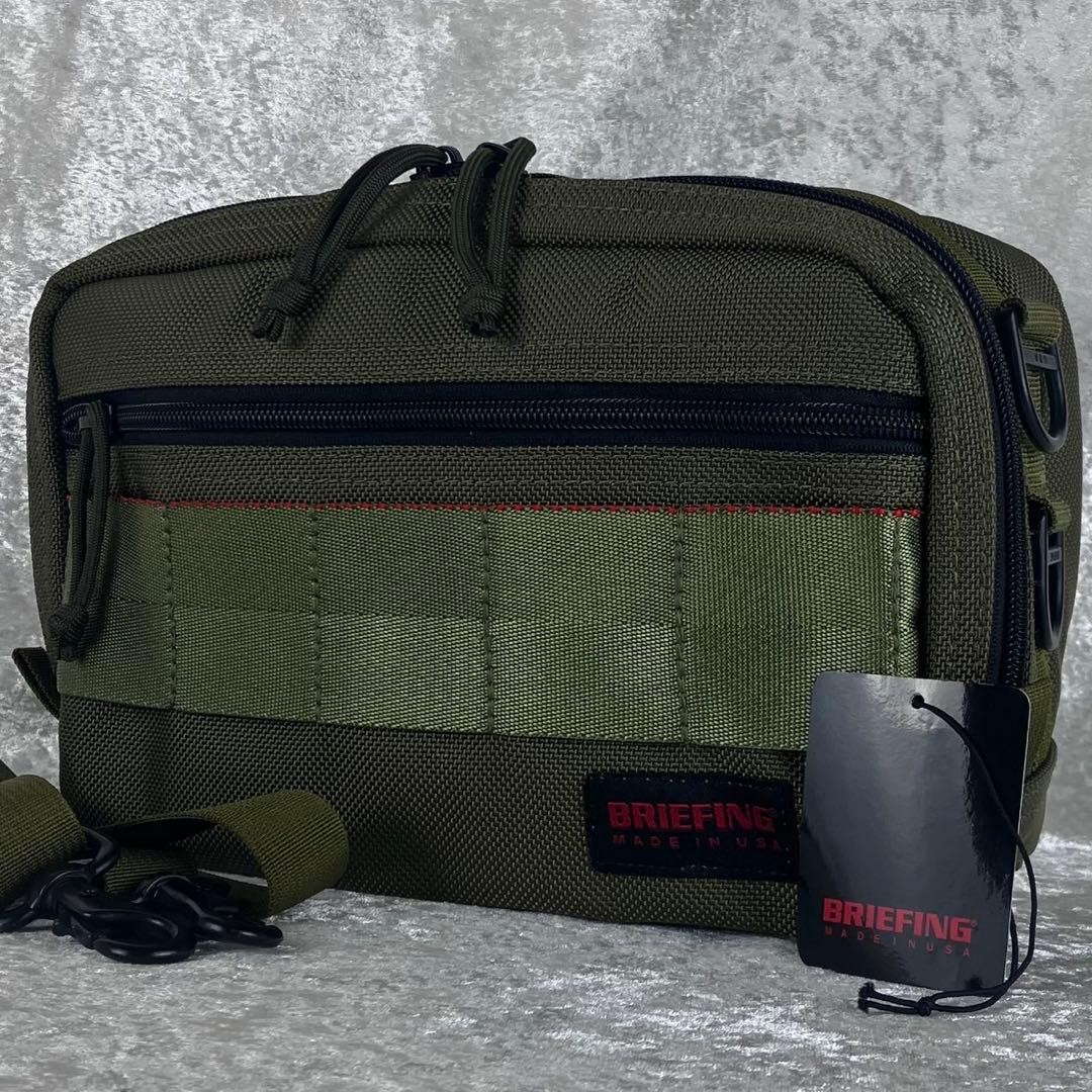 BRIEFING Viper Crossbody Bag 16cm Olive 1050D Ballistic Nylon Near Mint