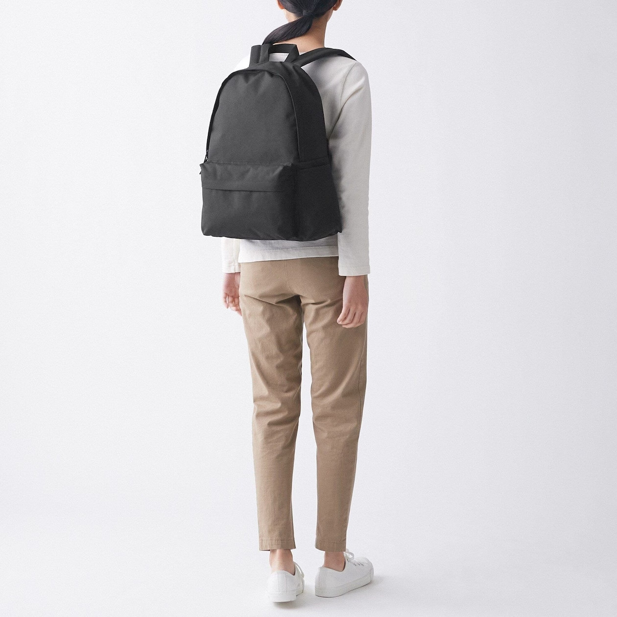 MUJI 20L Black Water Resistant Backpack with Laptop Pocket Japan import