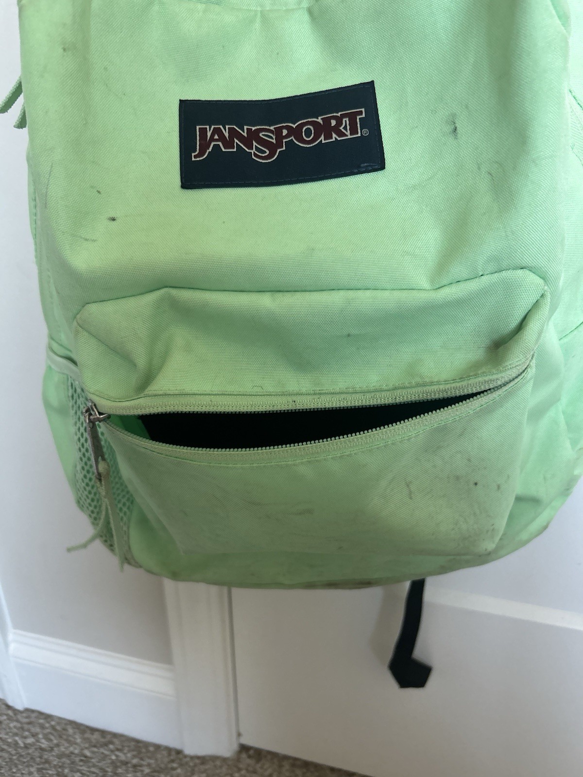 Jansport Mint Green Standard Size 2 Zip Compartments Backpack See Description