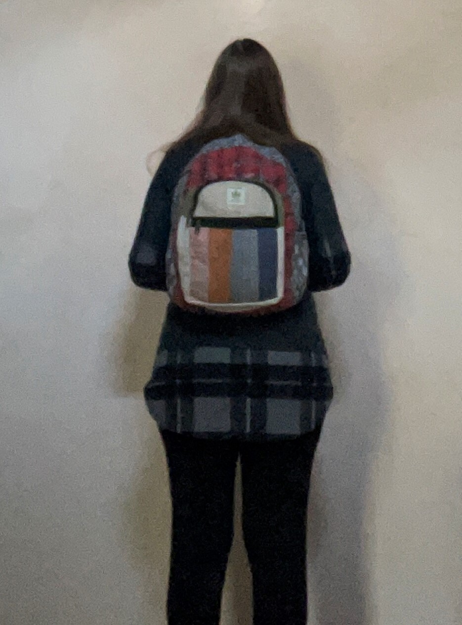 Himalayan Multicolor Pure Hemp Multi Pocket Beautiful Backpack Handmade