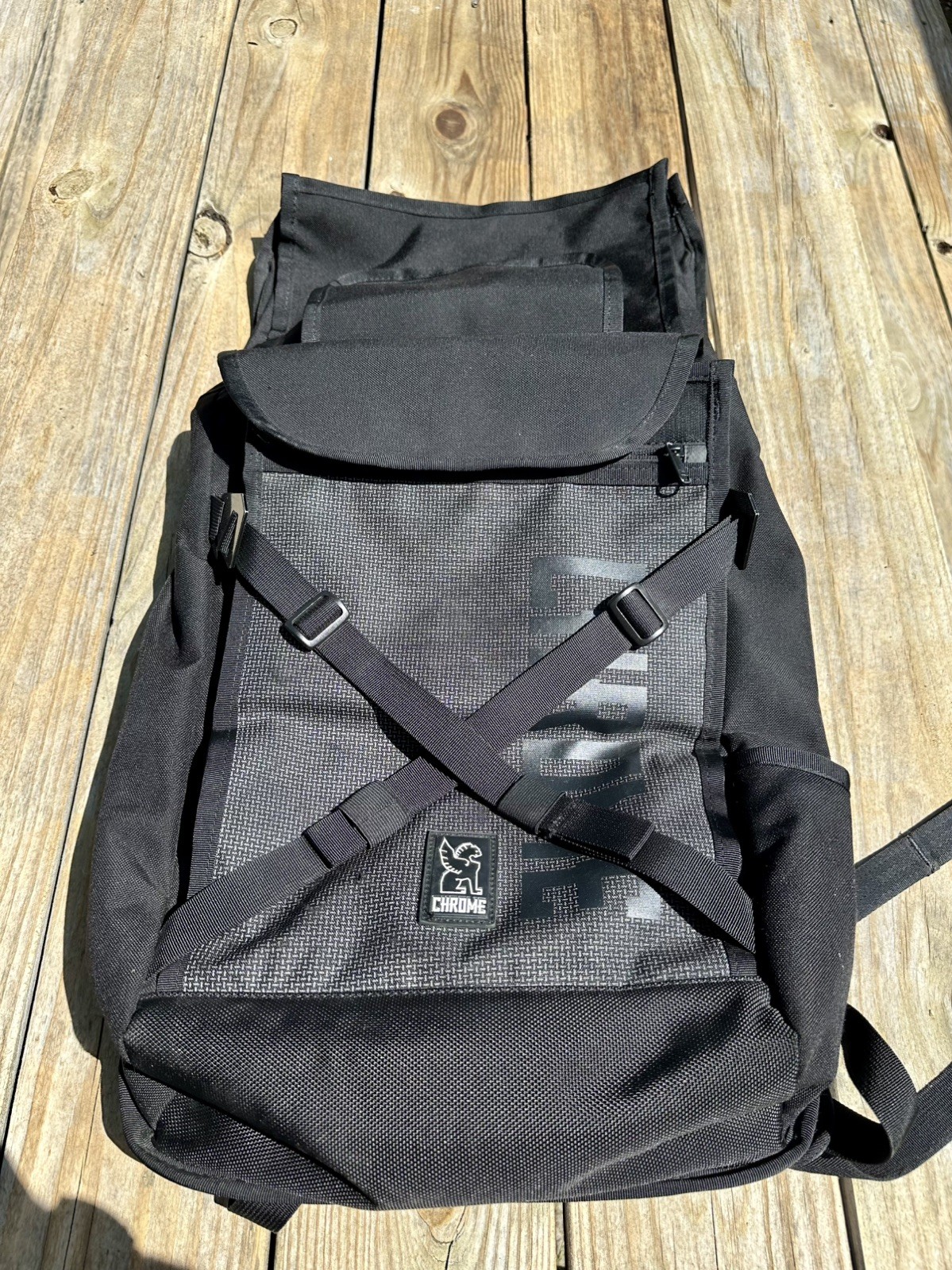 Chrome Industries Night Bravo 2.0 Backpack – Black Weatherproof Rolltop Laptop