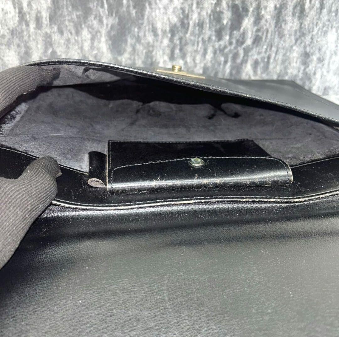 Authentic PORTER Yoshida Leather Business Bag 41cm Slim Black Men’s Work Bag