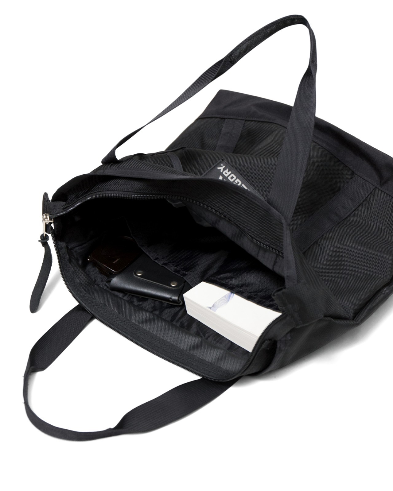 Gregory Classic Tote Bag Black Ballistic Nylon Zipper Top Everyday Outdoor 18L