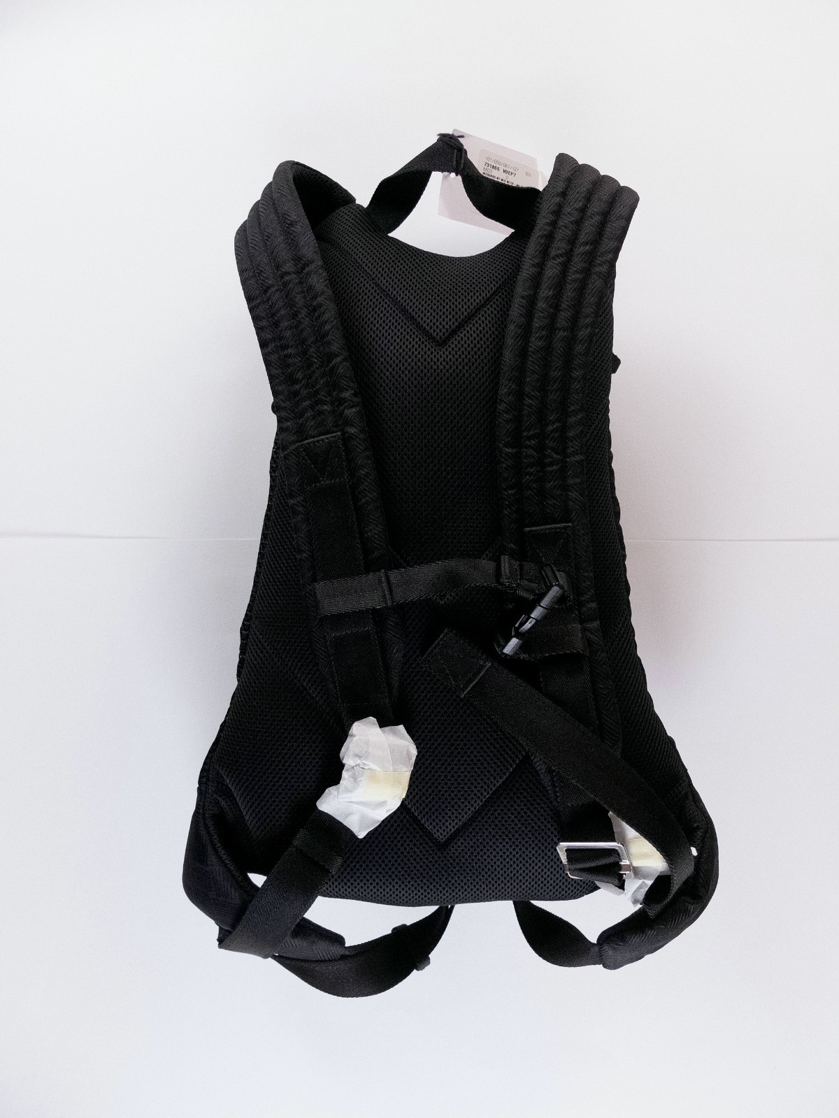 (NO CUSTOMS TAX) BOTTEGA VENETA Rider black intreciato pattern nylon backpack