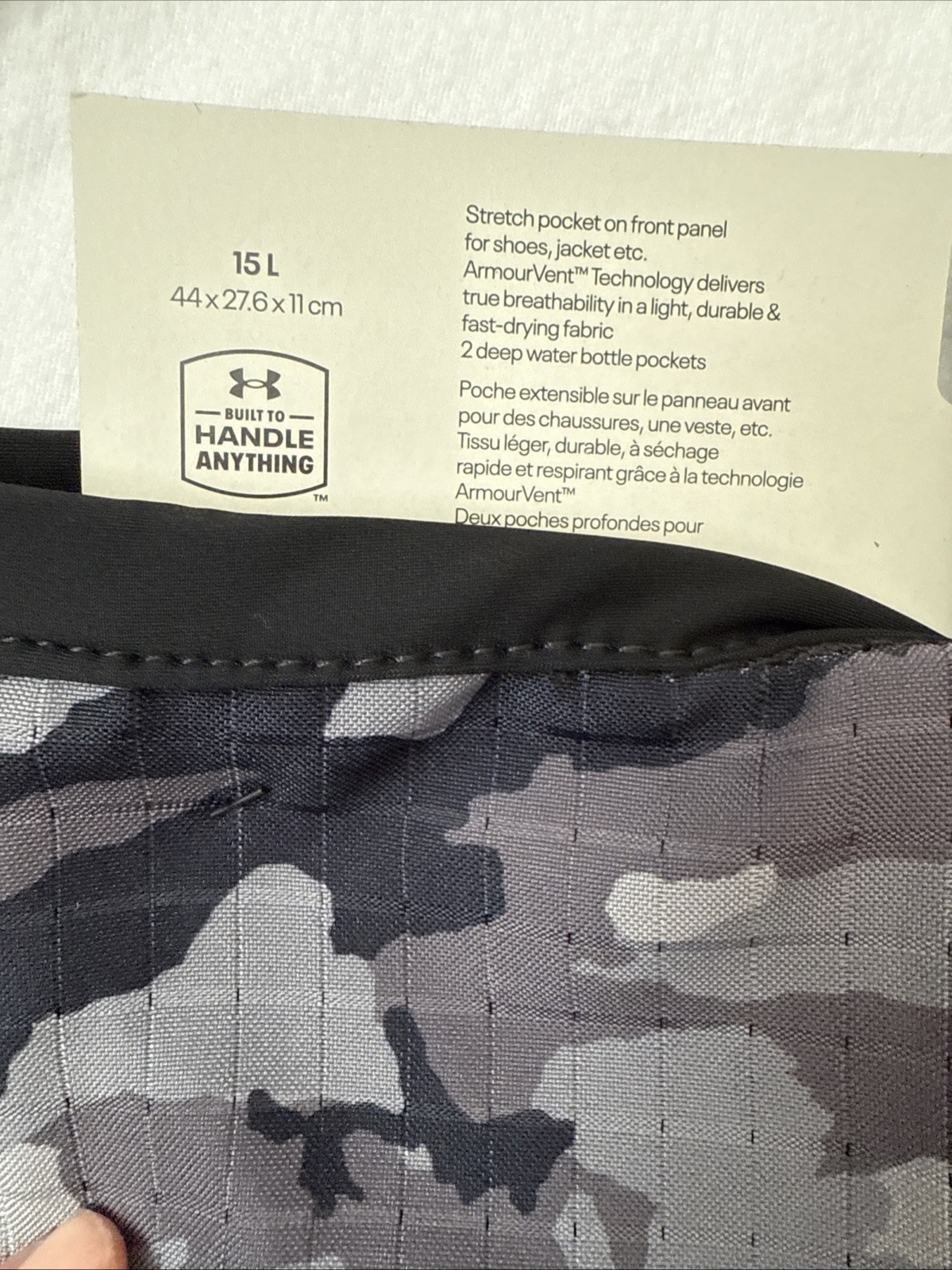 Under Armour Unisex Flex Sling Training Bag Gym Adjustable Gray-Camo NWT