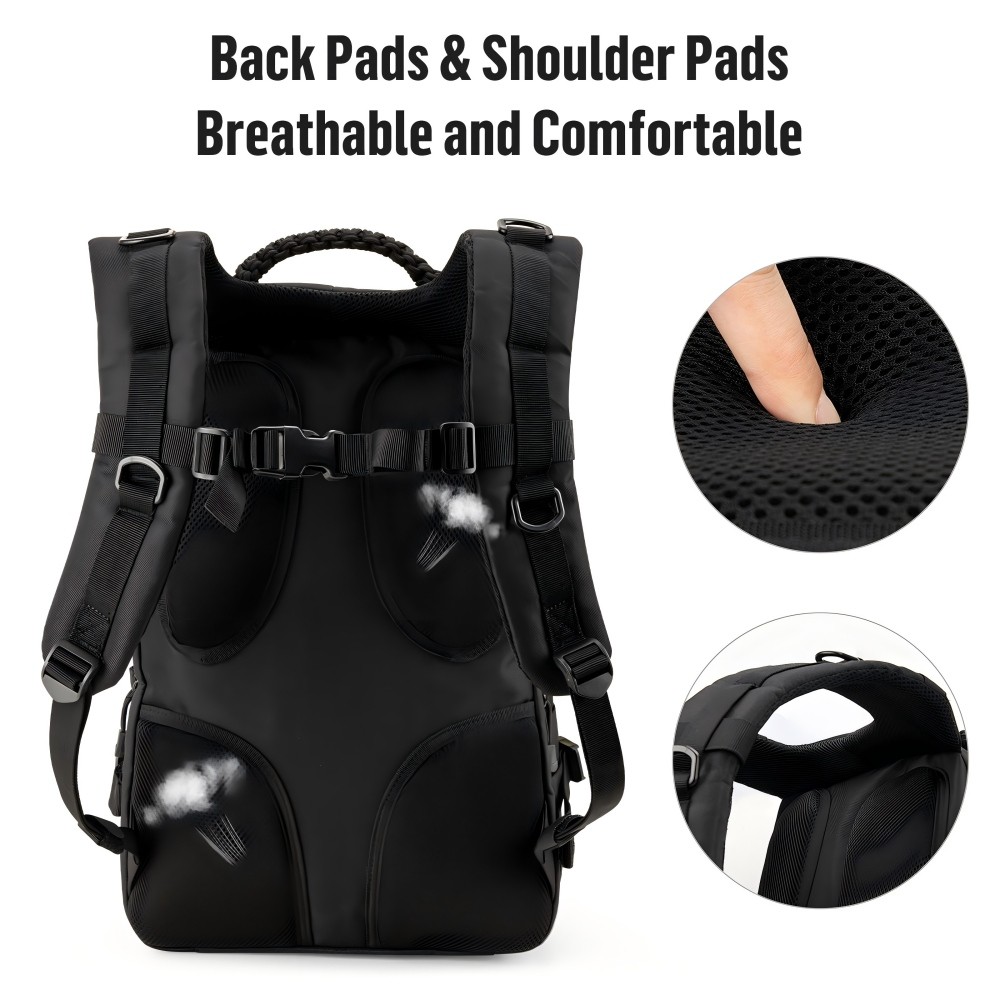 Waterproof Tactical Backpack 25L 15” Laptop EDC Business Travel Commuter Bag