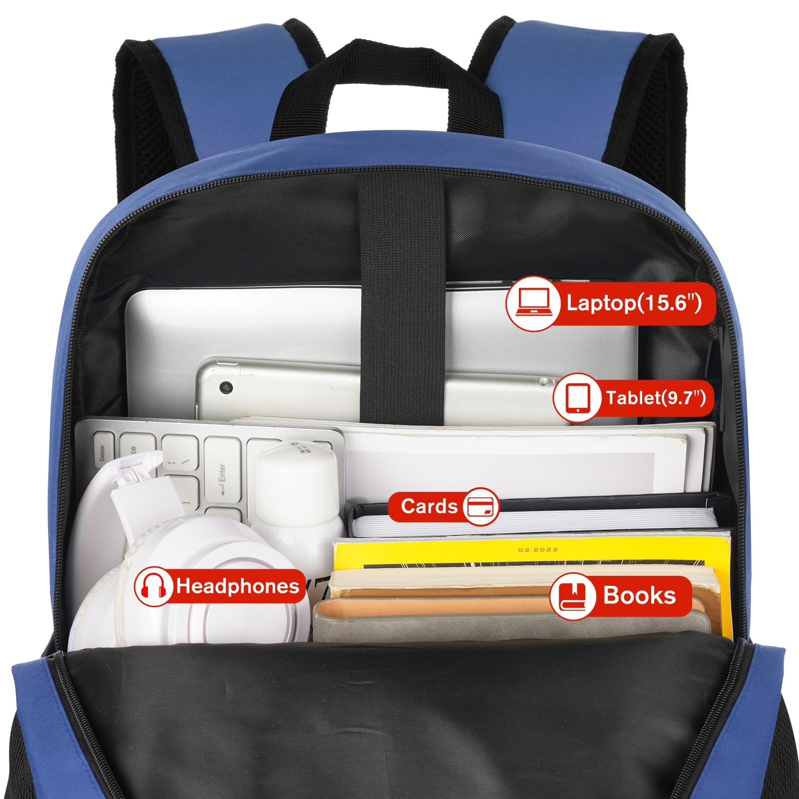 School Backpack Classic Bookbag Men Teen Boy USB Charging Port Laptop
