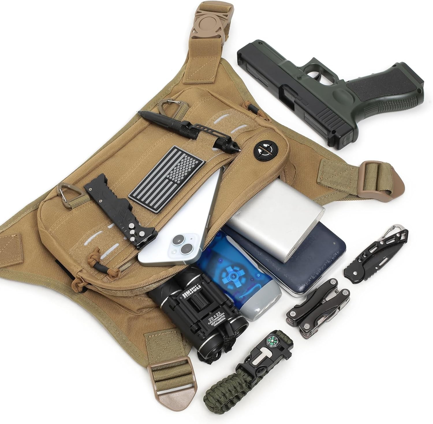 Sports Chest Pack Men Front Chest Bag Fits Most Pistols Chest Pouch Harness
