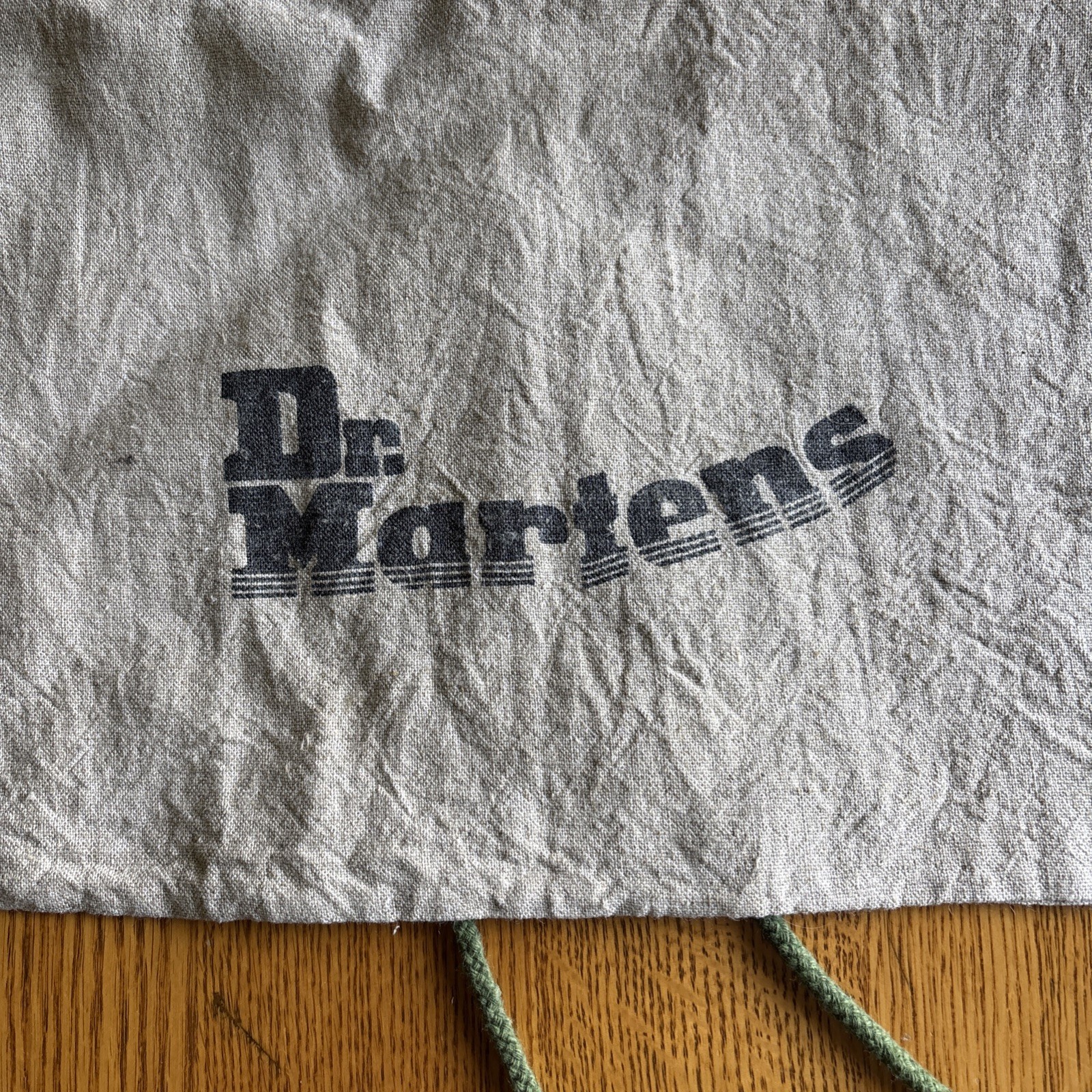 Doc Dr. Martens Logo Tan Fabric Canvas Shoe Drawstring Dust Bag Backpack