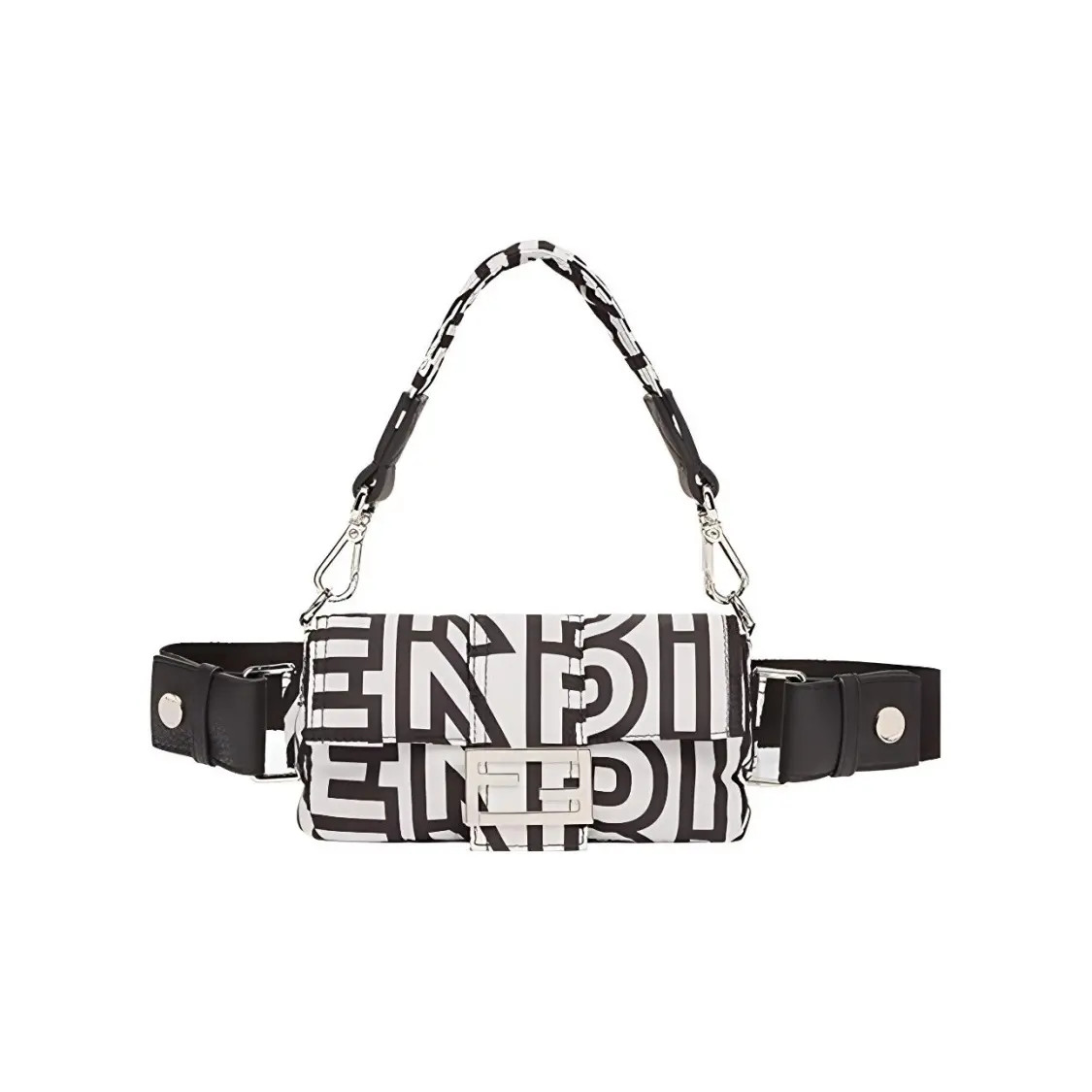 FENDI Baguette FF Top Handle Bag Phone Waist Bag Men’s 1.6×7.5×4.3 in