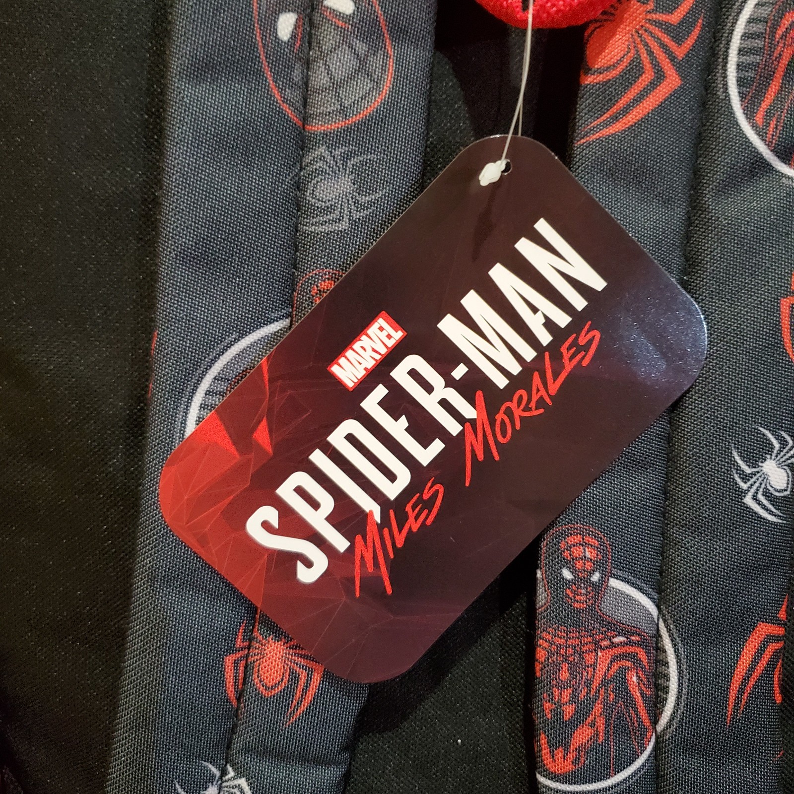 Marvel Spiderman “Miles Morales” Backpack Black/Red Print All Over