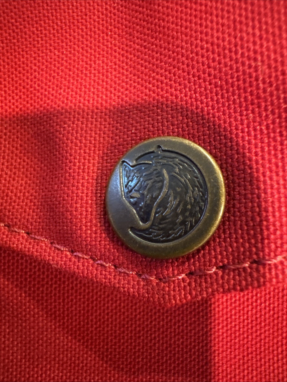 Red Fjallraven Pocket Bag G-1000 Heavy Duty Eco Fabric