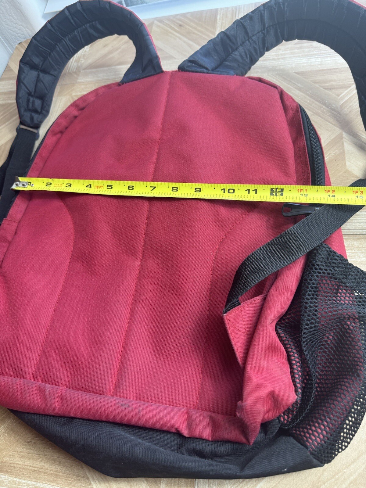 Vintage JanSport Backpack Classic Zip Up Bag Red MADE IN USA See Last Pic