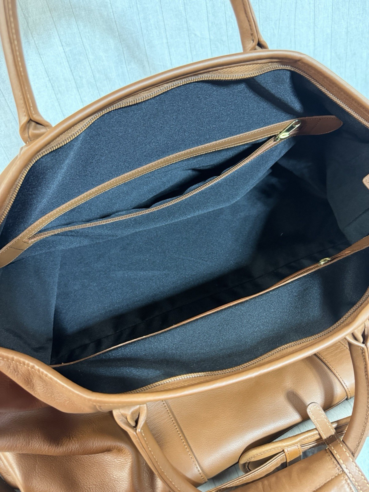 COACH OLD COACH 2-Way Boston Bag Brown Leather Shoulder Duffle Vintage 0502