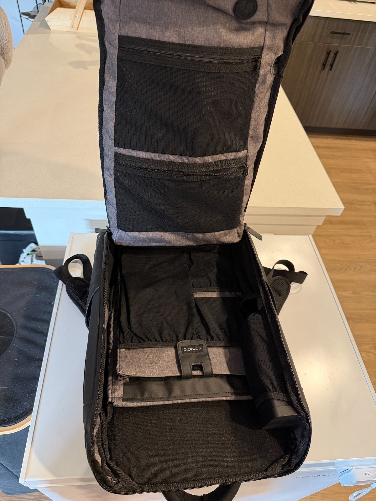 NOMATIC Travel Pack 20L Expandable to 30L Gray Laptop RFID Backpack Carry-On