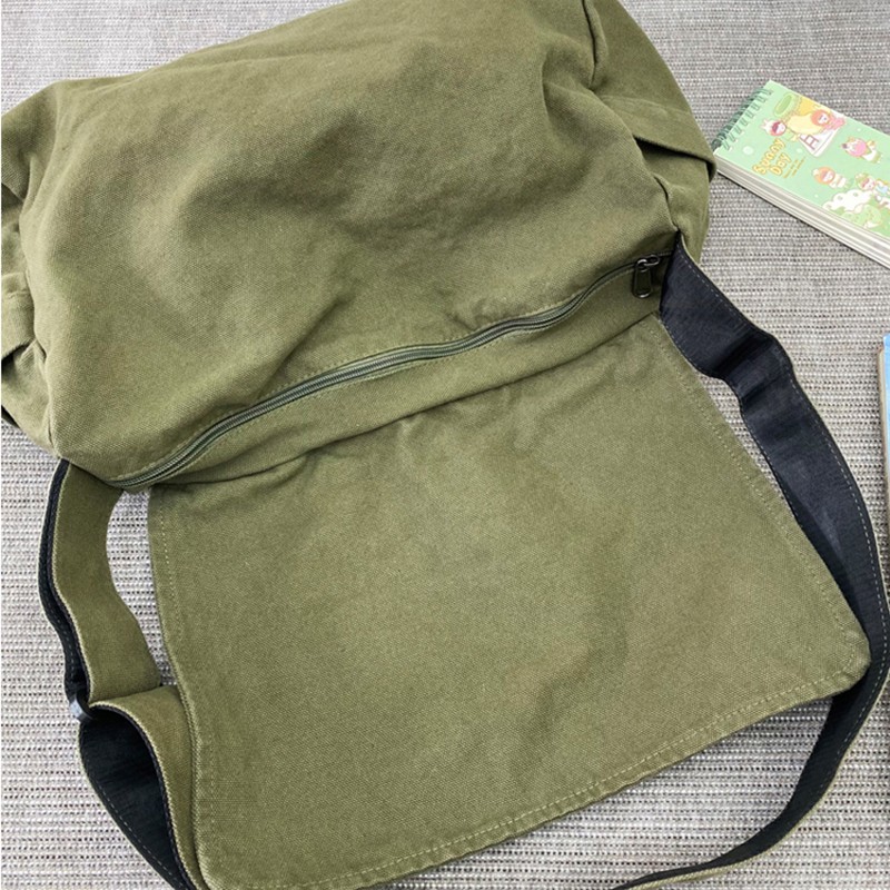 Messenger Bag Outdoor Canvas Satchel Crossbody Shoulder Bag Daypack Bookbag