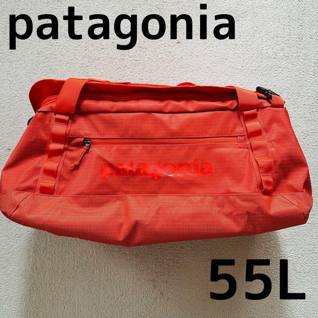 Patagonia Black Hole Duffel 55L Orange Travel Duffel Backpack Excellent Used