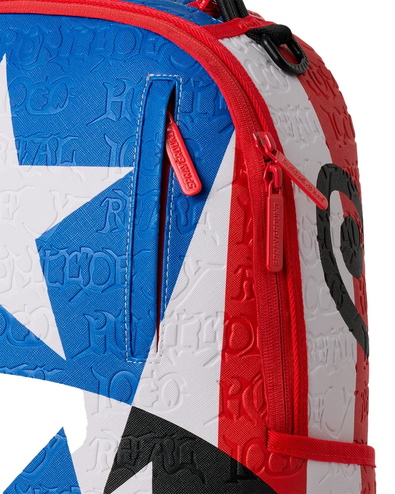 Sprayground Jon Z Puerto Rico Flag Center Shark Brand New School Backpack B9581