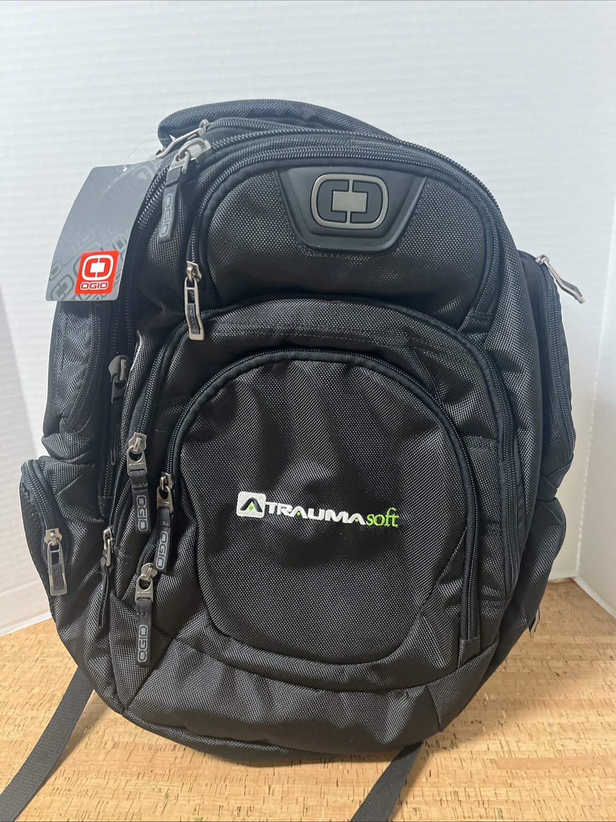 Ogio Backpack Stratagem Laptop Black Embroidered Logo Adjustable