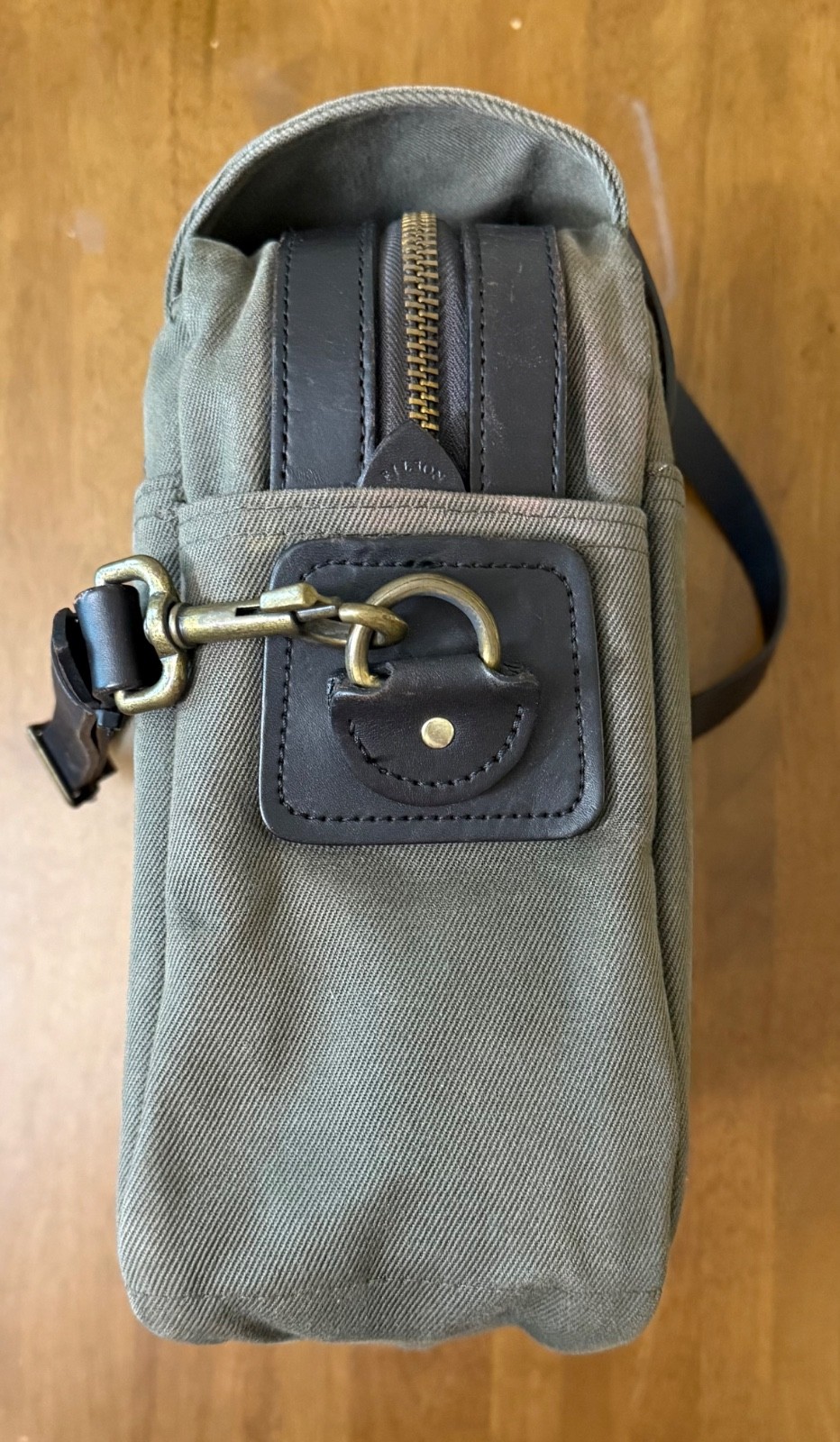 Filson 257 Large Computer Briefcase EXCELLENT COND Otter Green Rugged Twill USA