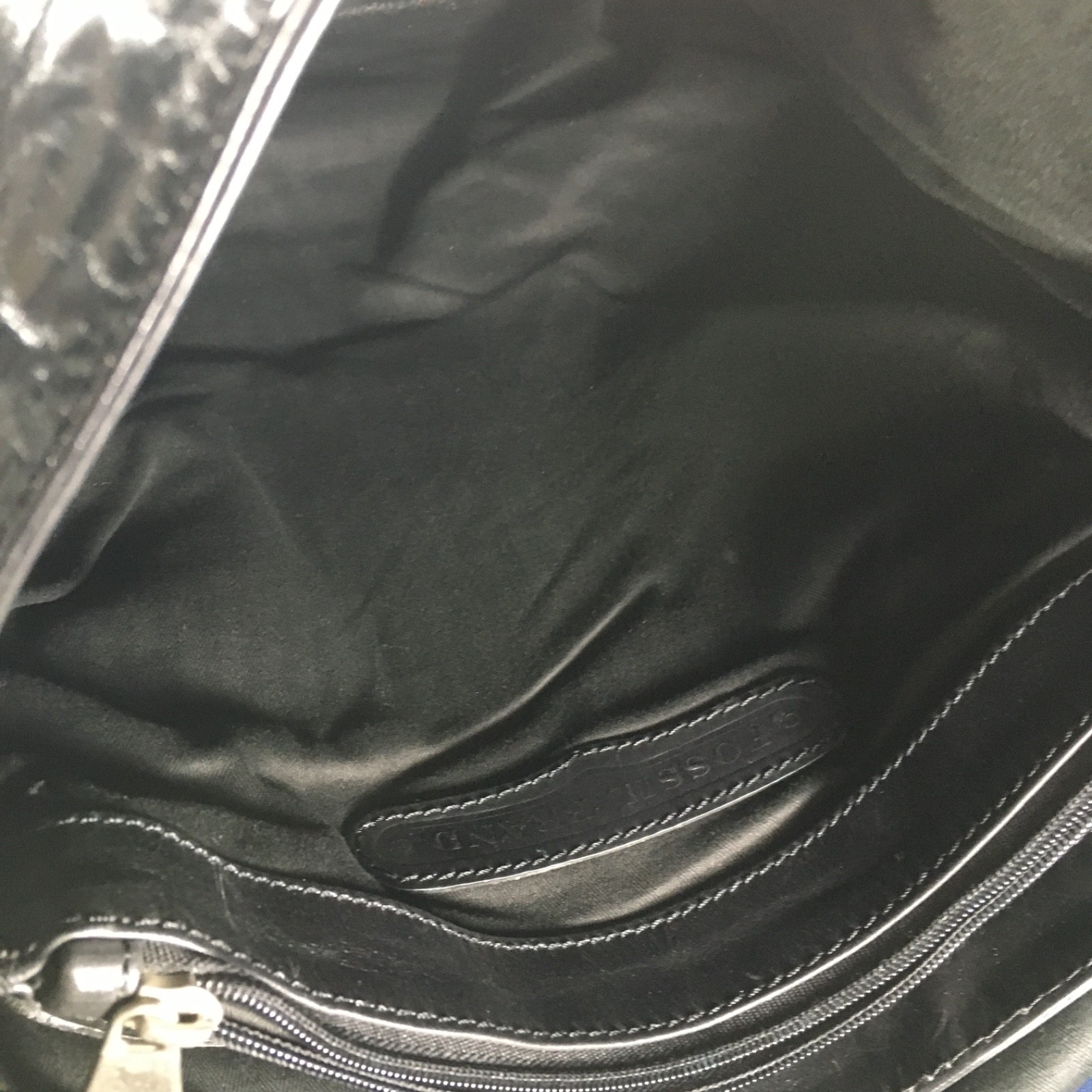 Fossil Transit Messenger Briefcase School Black Distressed Leather Shoulder Bag