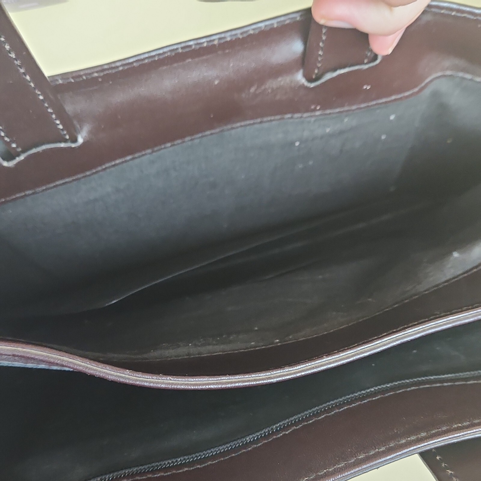Vintage HIT Briefcase retractable with extra 4 pockets genuine leather brown