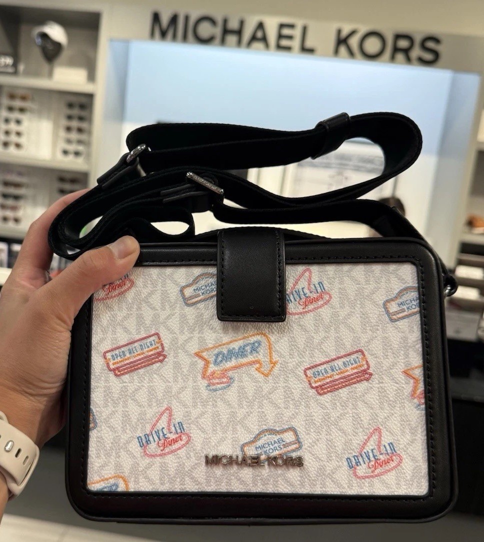 Michael Kors Cooper Lunch Box Crossbody Bag Optic White