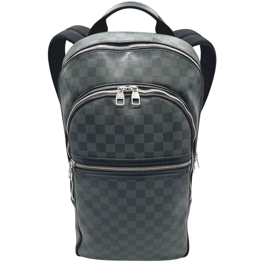 Louis Vuitton Damier Graphite Michael Backpack N58024 Gray Black Auth