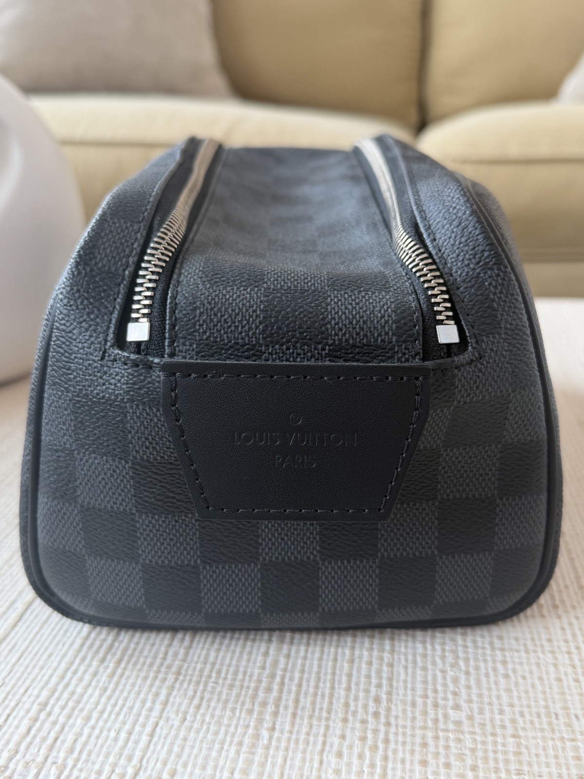 Louis Vuitton DOPP Kit Toilet Pouch Damier Graphite Canvas N40127