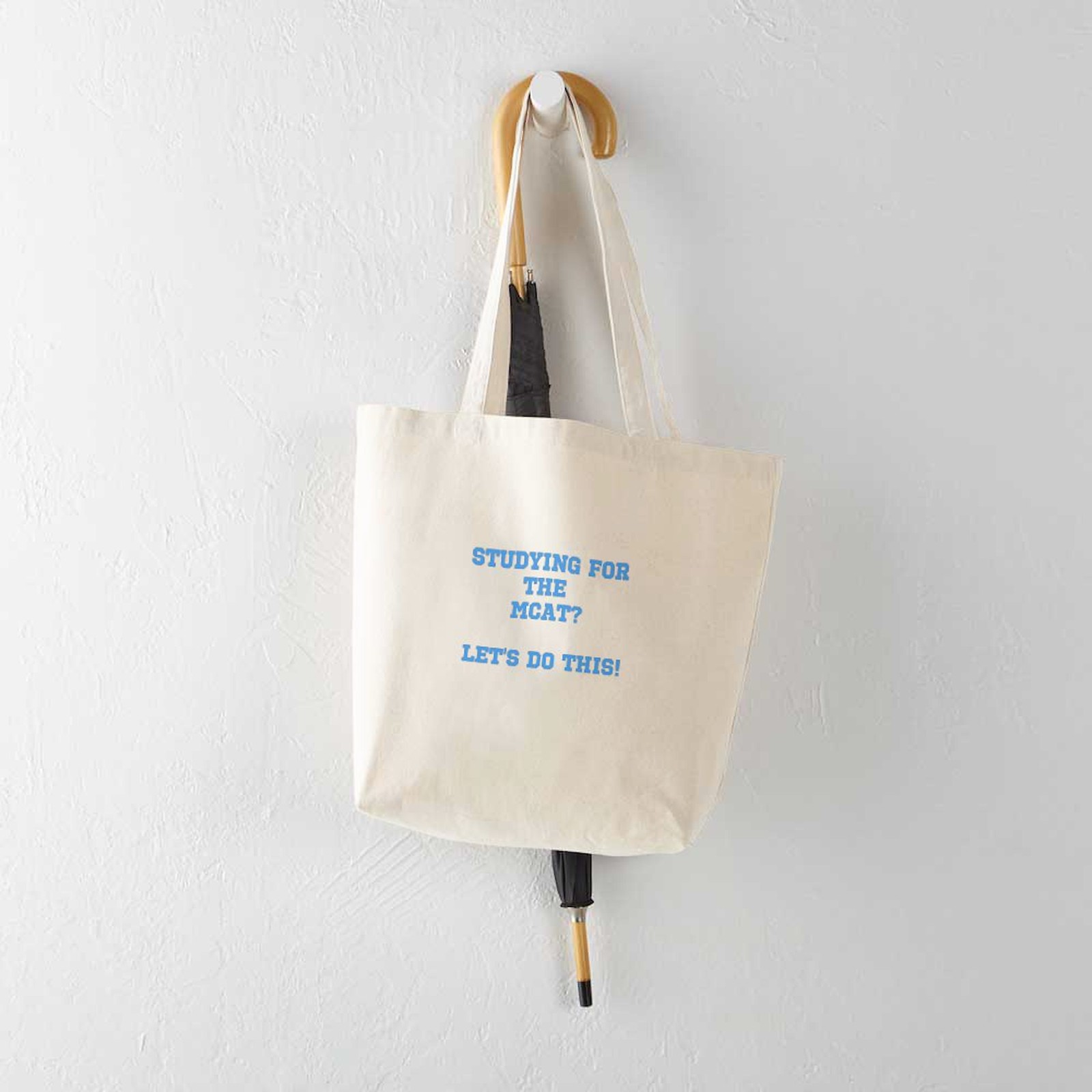 CafePress MCAT Study Natural Canvas Tote Bag, Cloth Shopping Bag (1597164363)