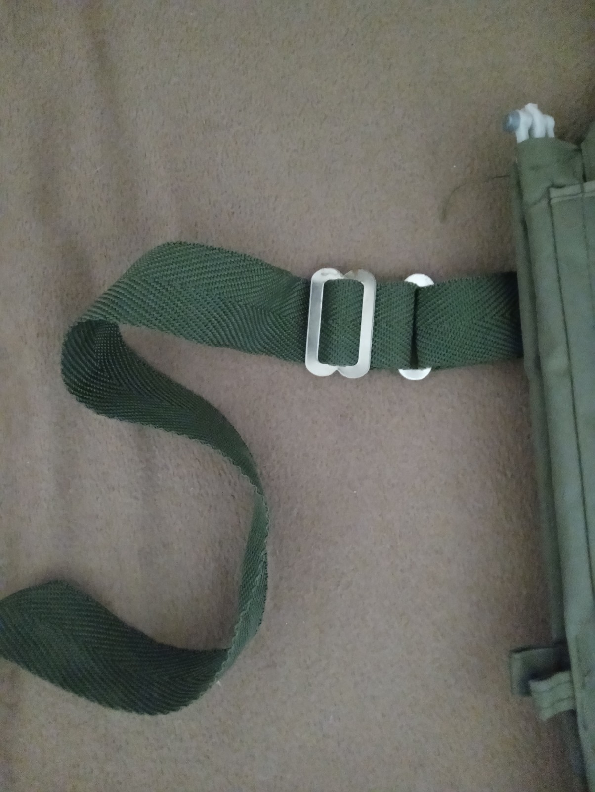 Green Canvas Fishing Multi Pockets Sling Bag/Pouch with Beads & Powerbait Holder