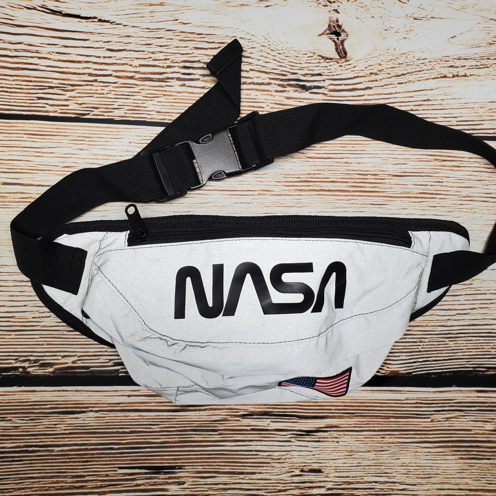 NASA Highly Reflective Fanny Waist Pack Zippered Logo