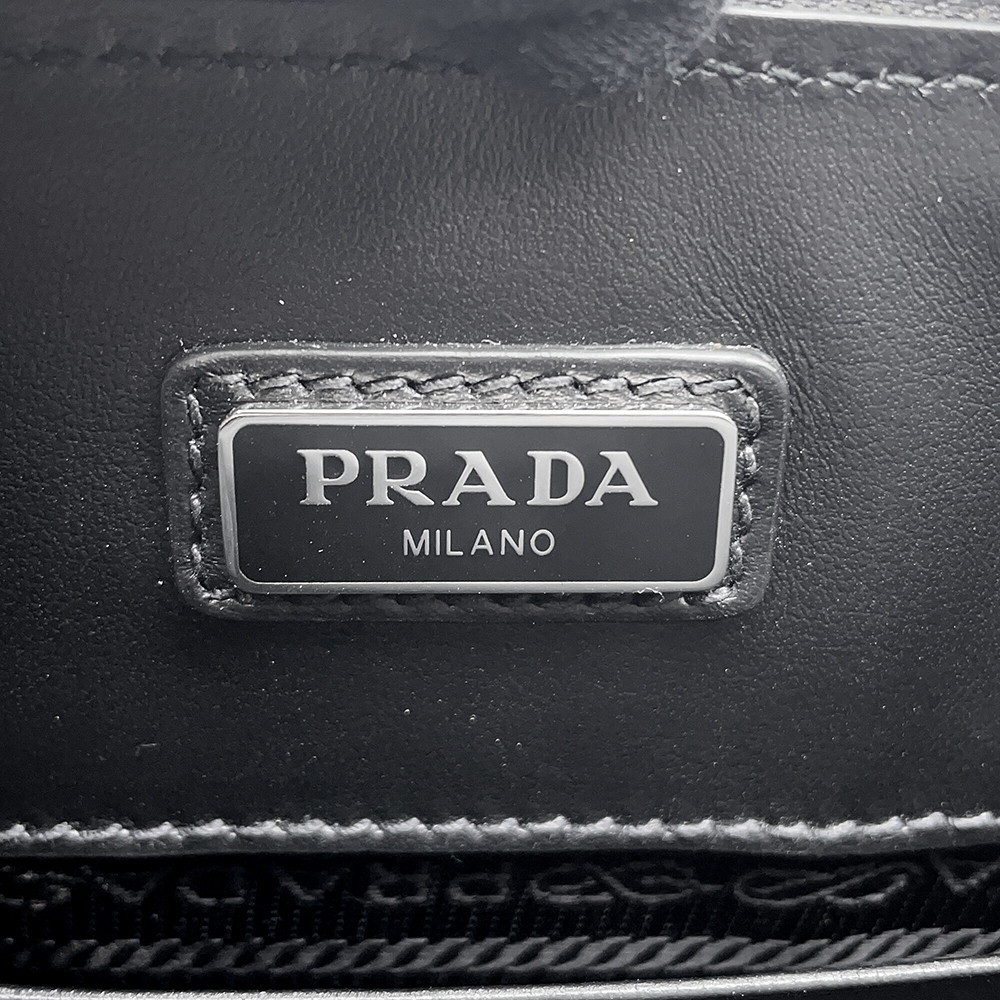 PRADA Clutch Bag Saffiano Leather Black 2VF056