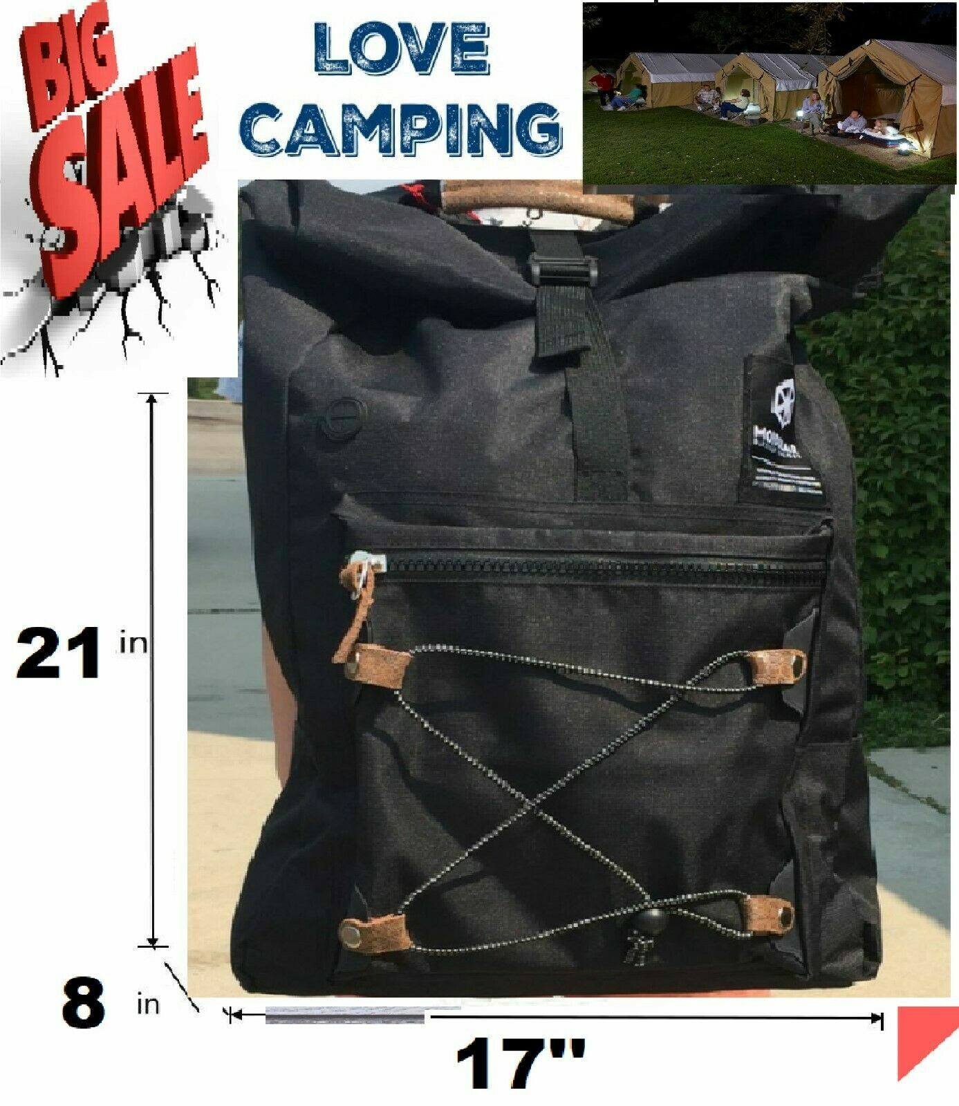 Clearance Sale 25L BLACK backpack High School Travel Laptop Rucksack Zipper Bag