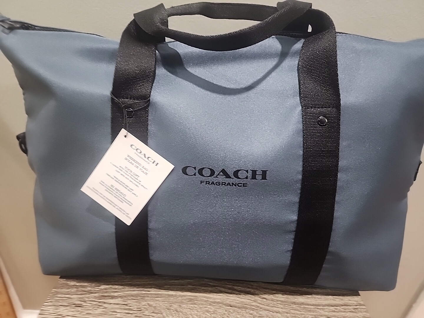 COACH FRAGRANCE MEN’S WEEKENDER, TRAVEL , SPORT , GYM BAG BLUE / GREEN NEW