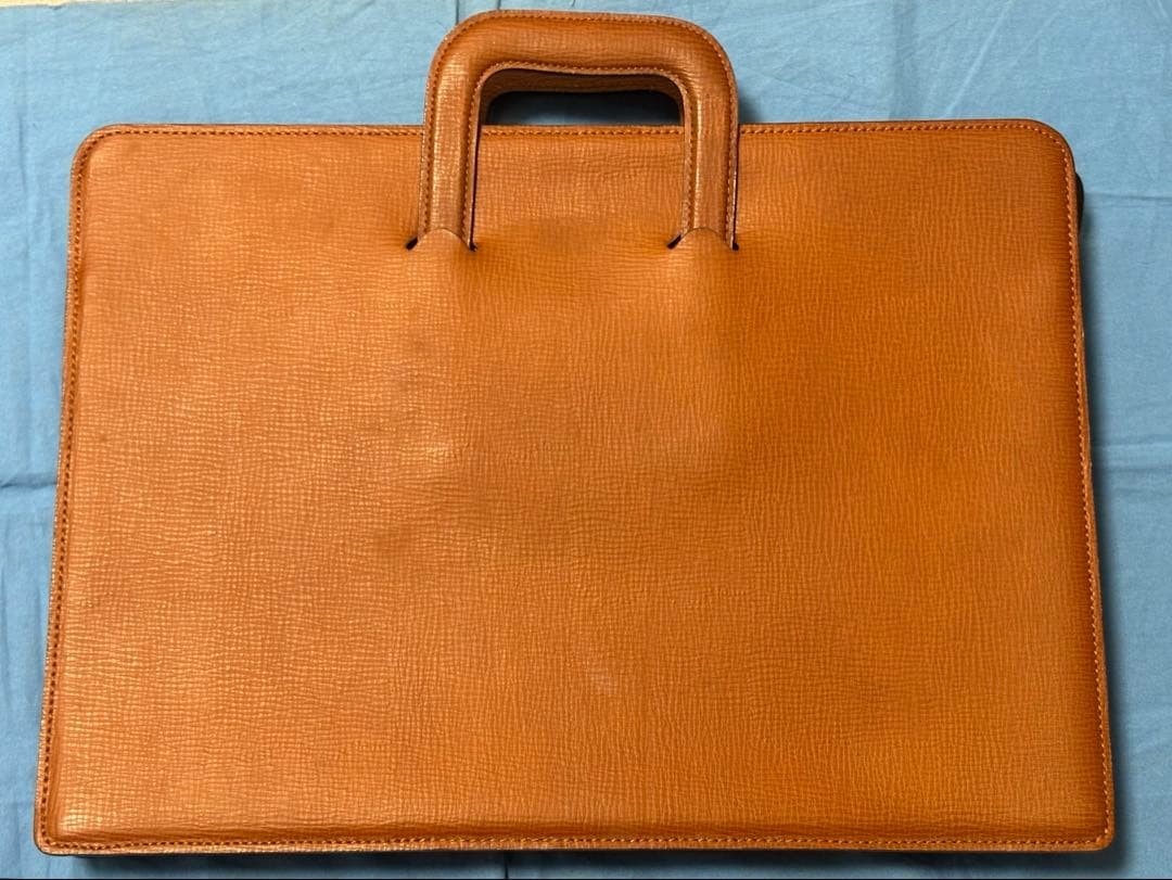 Burberrys Leather Briefcase Vintage Brown Business Bag 42cm/30cm Width