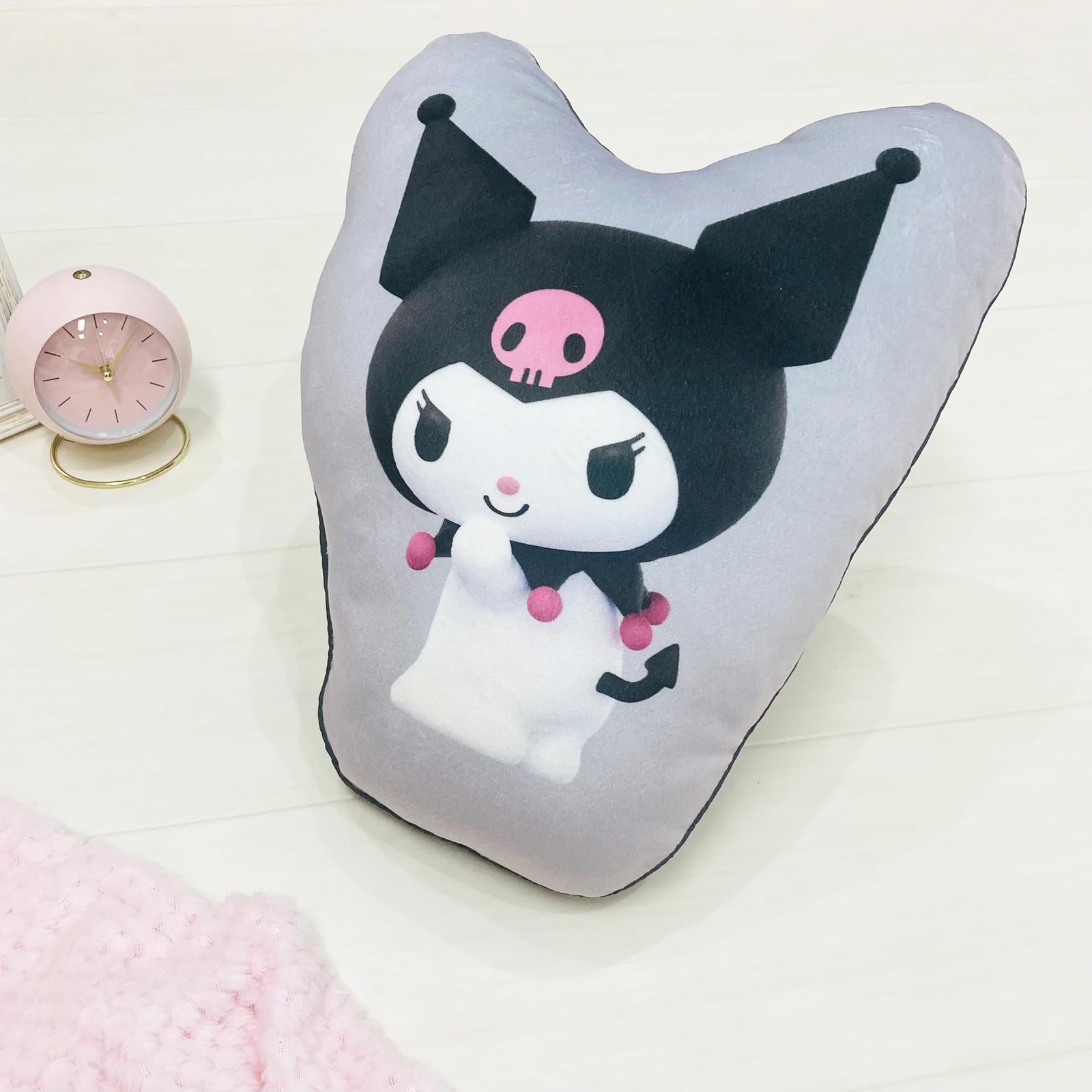 MORIPiLO Kuromi Micro Fabric Plush Body Pillow, 30x40x10cm, Black