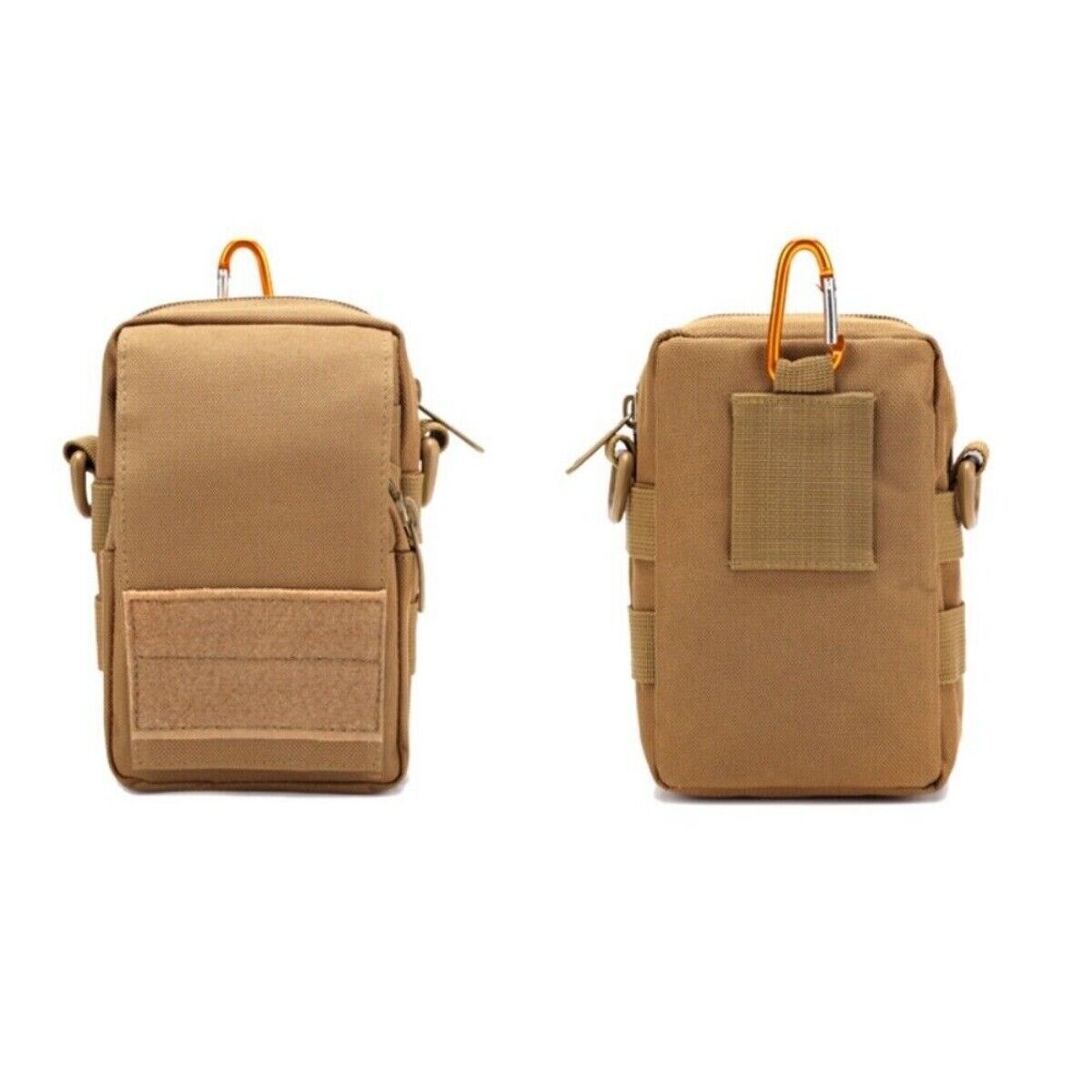Tactical Molle Pouch Cell Phone Holster Bag Accessory Pouch Double-Zipper Pocket