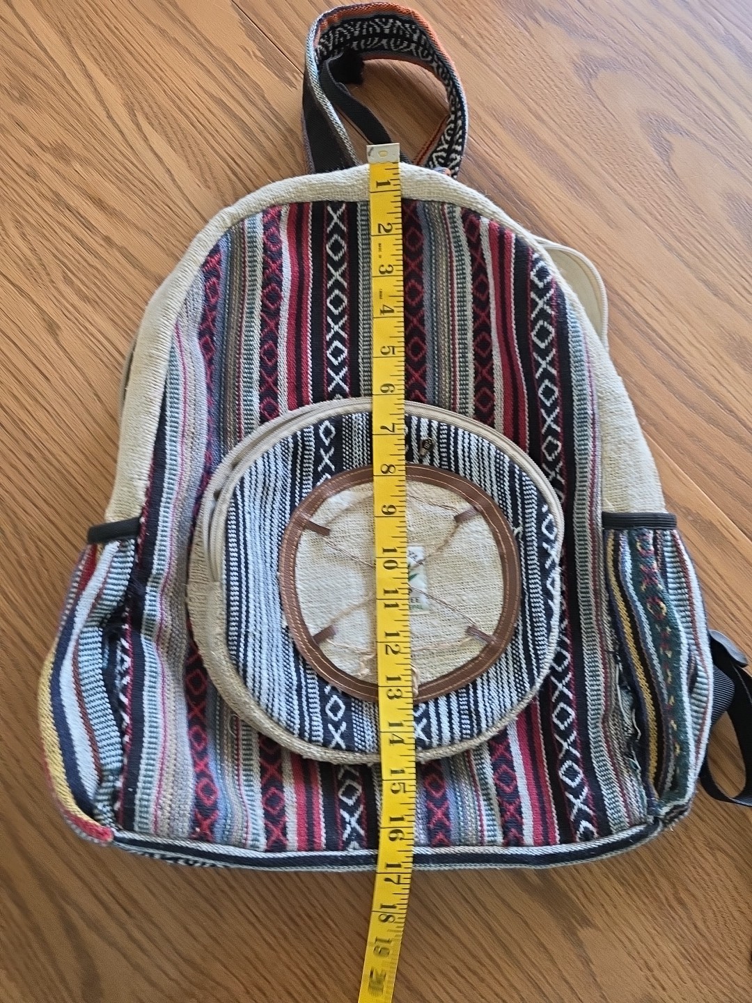 Himalaya Hemp Backpack Boho Festival Bag Made in Nepal Needs Repair