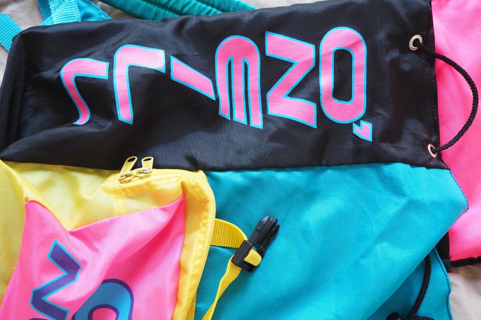 Vintage O’NEILL Backpack multicolor bag 90s big logo school bag bright