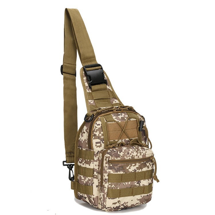 Men Backpack Molle Tactical Sling Chest Pack Shoulder Bag Outdoor Hiking Travel