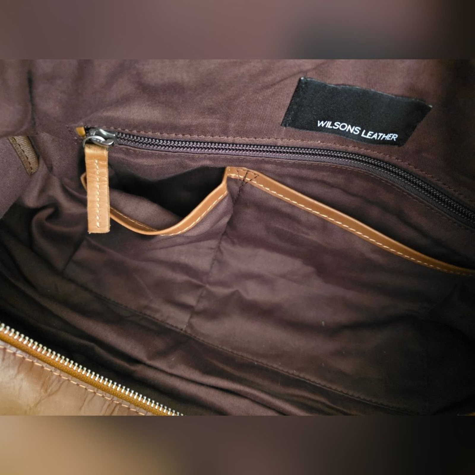 New Wilsons Leather New Orleans Duffel Tan Weekender Diamond Quilted Pattern