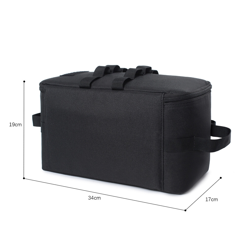 Tactical Amping Cookware Storage Bag Padded Gas Canister Organizer with Dividers