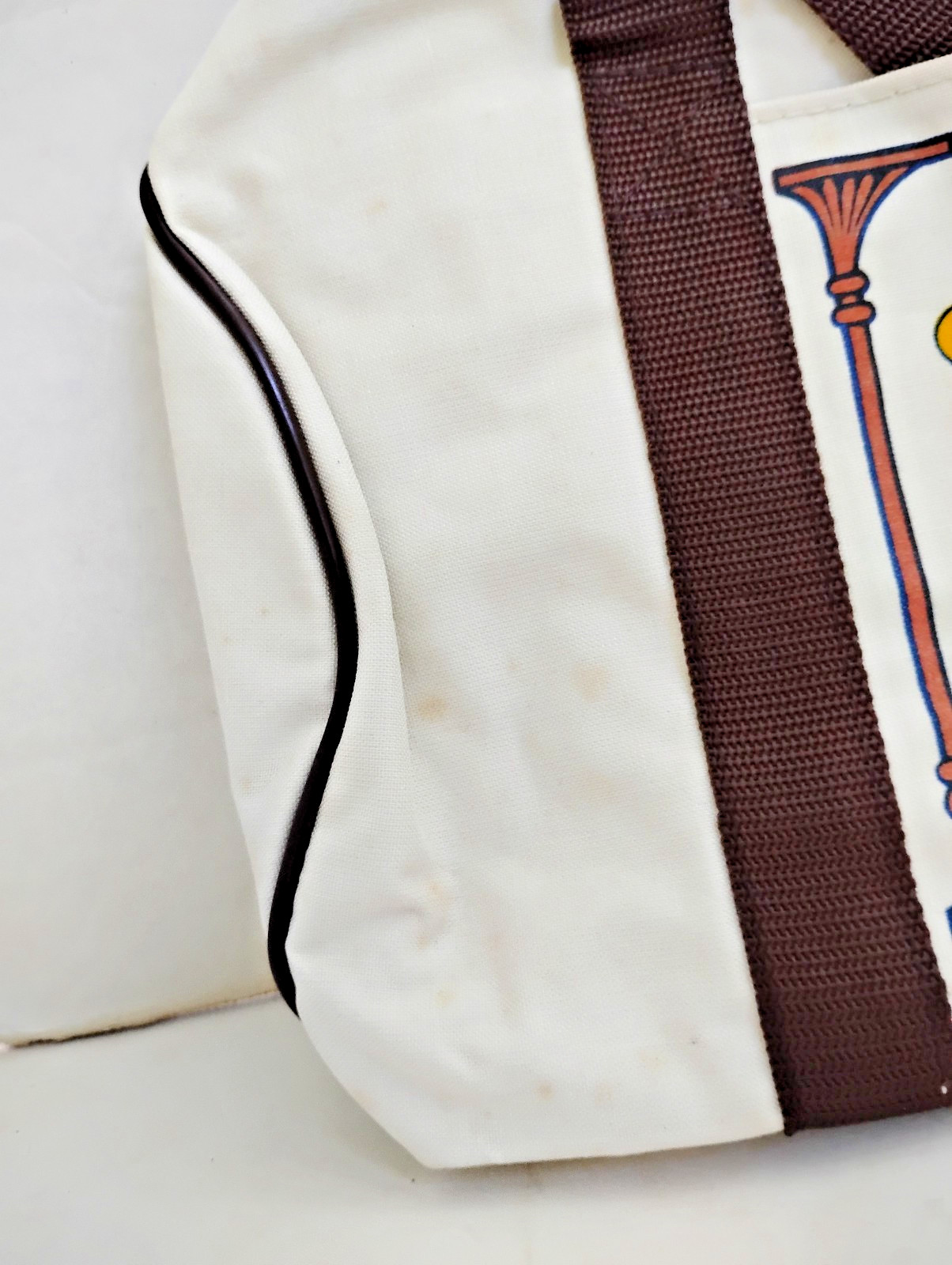Vinttage Camel Logo White Canvas Duffel Bag RJ Reynolds Promo 1984 #2