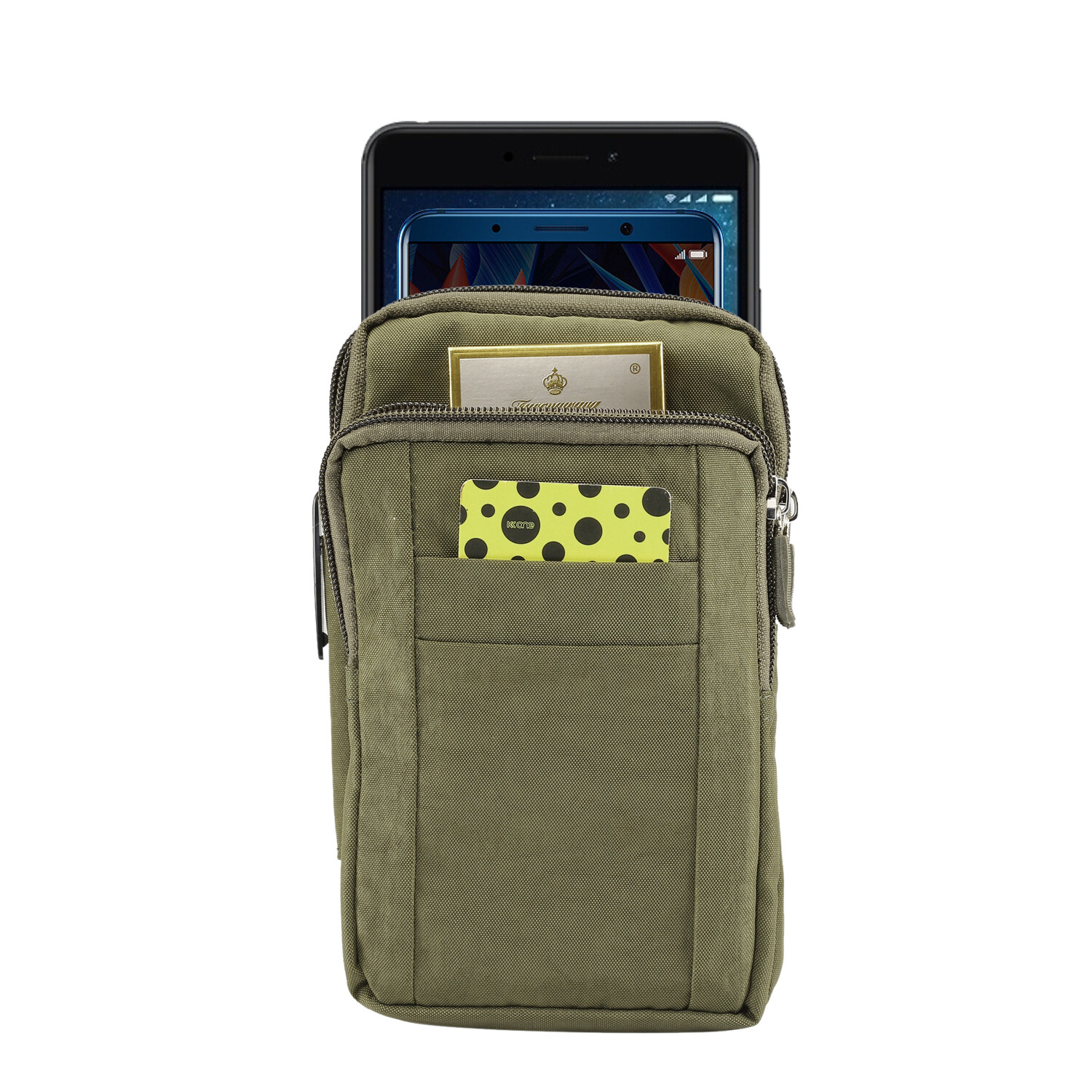 Men Bag Multi Layers Zipper Shoulder Bag Casual Portable Travel Crossbody Bag